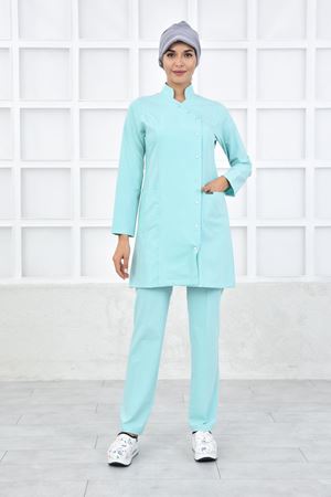 Kravaze Model Likralı Viskon Kadın  Takım Su Yeşili