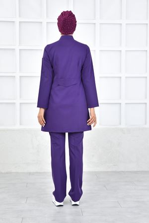 Kravaze Model Likralı Viskon Kadın  Takım Mor