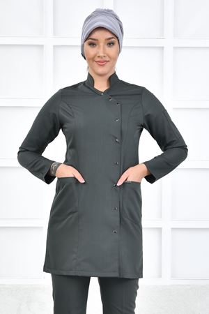 Kravaze Model Likralı Viskon Kadın  Tek Üst Haki