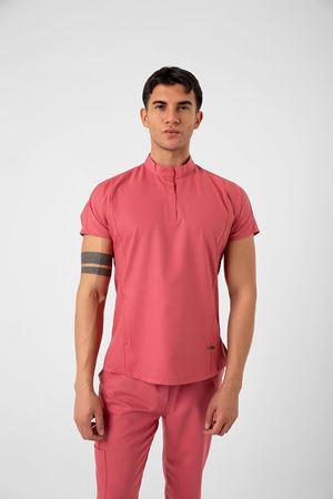 New Line Model Likralı Viskon Erkek  Takım Gül Kurusu