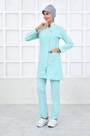 Kravaze Model Likralı Viskon Kadın  Takım Su Yeşili