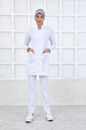 Kravaze Model Likralı Viskon Kadın  Takım Beyaz