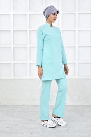 Kravaze Model Likralı Viskon Kadın  Takım Su Yeşili