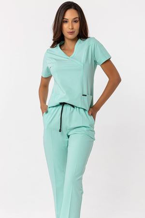 Viscose Comfort Model Likralı Viskon Kadın  Takım Su Yeşili