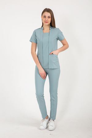 Square Collor Model Likralı Viskon Kadın  Tek Üst Açık Küf