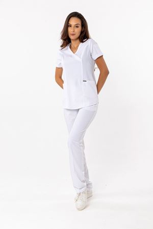 Viscose Comfort Model Likralı Viskon Kadın  Takım Beyaz