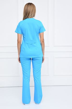 White Model Likralı Viskon Kadın  Takım Turkuaz