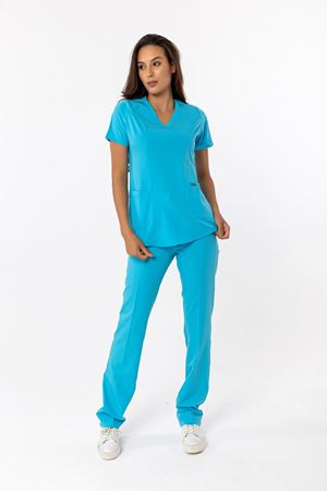 Viscose Comfort Model Likralı Viskon Kadın  Takım Turkuaz Mavi