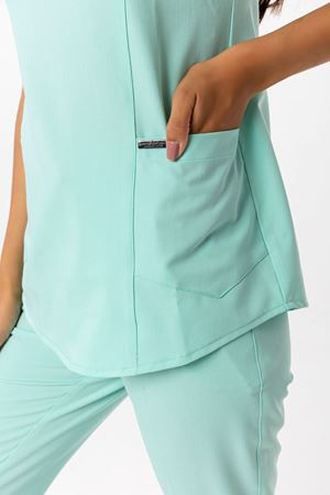 Viscose Comfort Model Likralı Viskon Kadın  Takım Su Yeşili