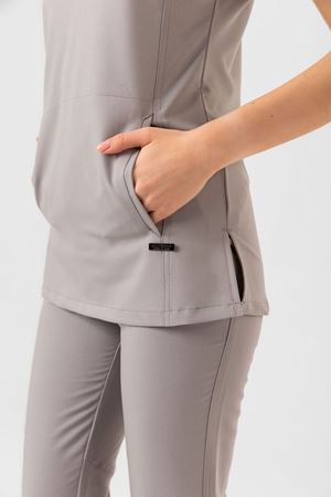 New Line Model Likralı Viskon Kadın  Takım Bulut Gri