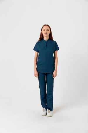 New Line Model Likralı Viskon Kadın  Takım Petrol Yeşili