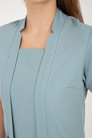 Square Collor Model Likralı Viskon Kadın  Tek Üst Açık Küf