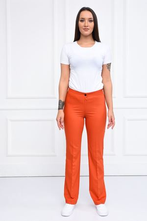 White Model Likralı Viskon Kadın  Takım Koyu Turuncu