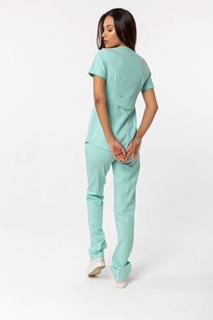 Viscose Comfort Model Likralı Viskon Kadın  Takım Su Yeşili