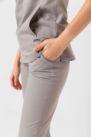 New Line Model Likralı Viskon Kadın  Takım Bulut Gri