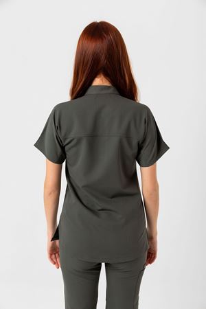 New Line Model Likralı Viskon Kadın  Takım Haki