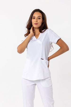 Viscose Comfort Model Likralı Viskon Kadın  Takım Beyaz