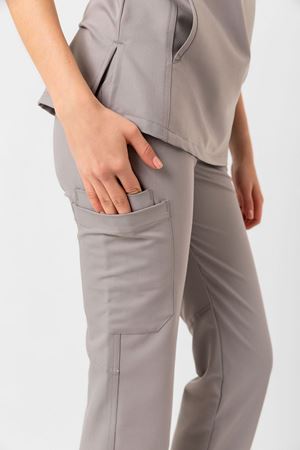 New Line Model Likralı Viskon Kadın  Takım Bulut Gri