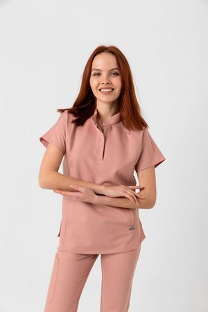 New Line Model Likralı Viskon Kadın  Takım Pudra