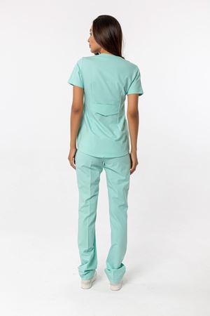 Viscose Comfort Model Likralı Viskon Kadın  Takım Su Yeşili