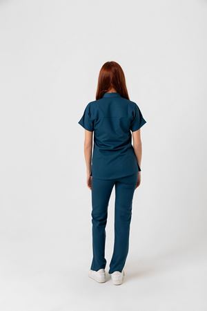 New Line Model Likralı Viskon Kadın  Takım Petrol Yeşili