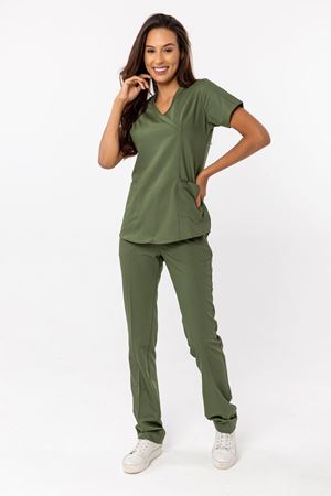 Viscose Comfort Model Likralı Viskon Kadın  Takım Kına Yeşili