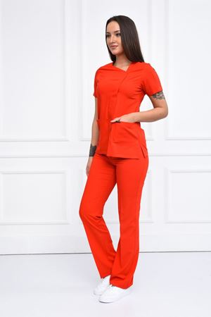 White Model Likralı Viskon Kadın  Takım Koyu Kırmızı