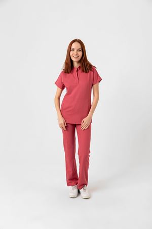 New Line Model Likralı Viskon Kadın  Takım Gül Kurusu