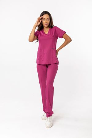 Viscose Comfort Model Likralı Viskon Kadın  Takım Koyu Fuşya