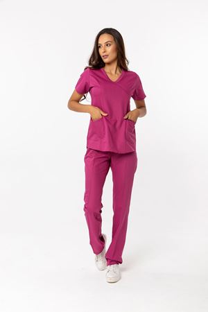 Viscose Comfort Model Likralı Viskon Kadın  Takım Koyu Fuşya