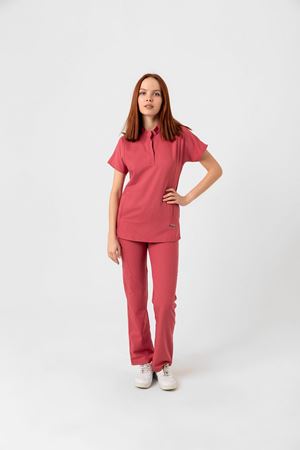 New Line Model Likralı Viskon Kadın  Takım Gül Kurusu