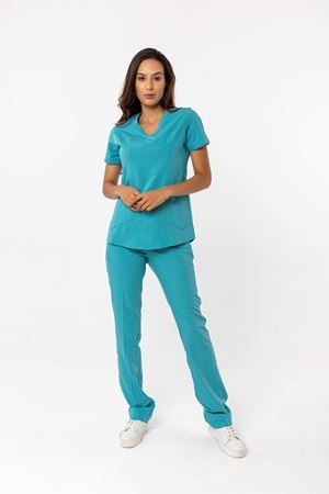 Viscose Comfort Model Likralı Viskon Kadın  Takım Turkuaz Yeşili