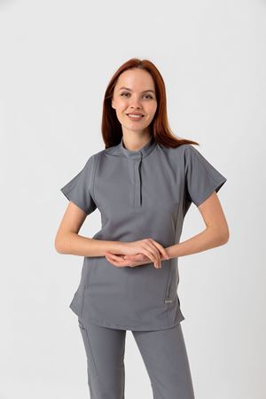 New Line Model Likralı Viskon Kadın  Takım Gri