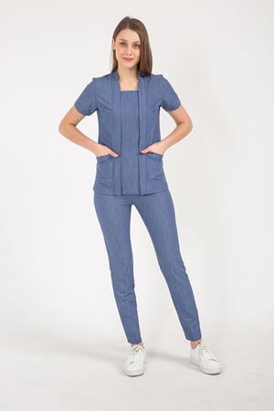 Square Collor Model Likralı Viskon Kadın  Tek Üst Kot