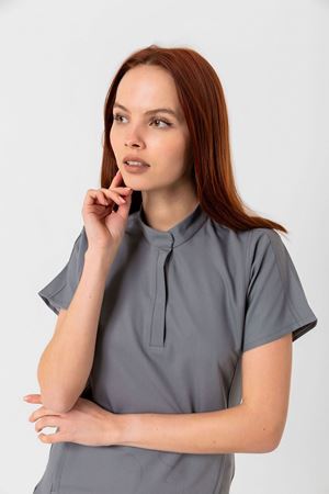 New Line Model Likralı Viskon Kadın  Takım Gri