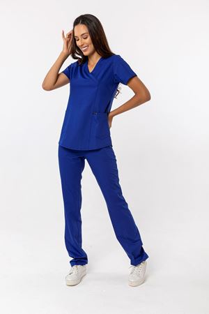 Viscose Comfort Model Likralı Viskon Kadın  Takım Saks