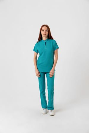 New Line Model Likralı Viskon Kadın  Takım Turkuaz Yeşili