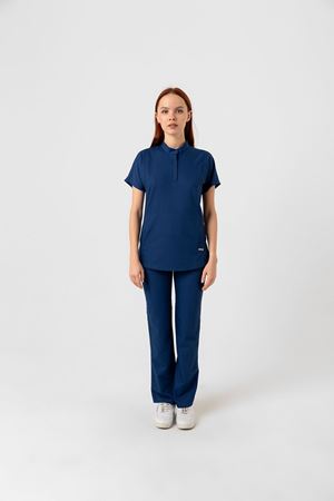 New Line Model Likralı Viskon Kadın  Takım Petrol Mavi