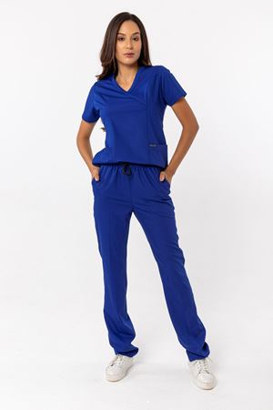 Viscose Comfort Model Likralı Viskon Kadın  Takım Saks