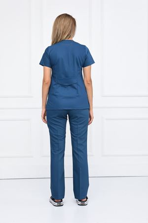 White Model Likralı Viskon Kadın  Takım Petrol Yeşili