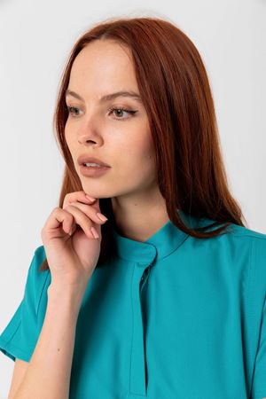 New Line Model Likralı Viskon Kadın  Takım Turkuaz Yeşili