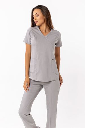 Viscose Comfort Model Likralı Viskon Kadın  Takım Açık Gri