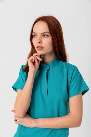 New Line Model Likralı Viskon Kadın  Takım Turkuaz Yeşili