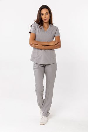 Viscose Comfort Model Likralı Viskon Kadın  Takım Açık Gri