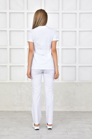 White Model Likralı Viskon Kadın  Takım Beyaz