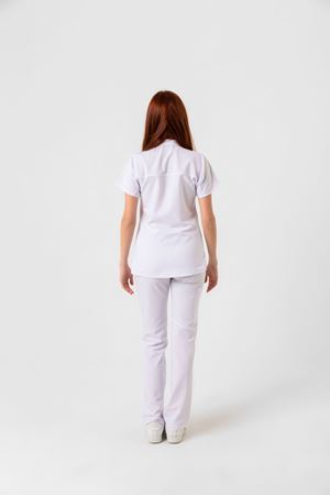 New Line Model Likralı Viskon Kadın  Takım Beyaz