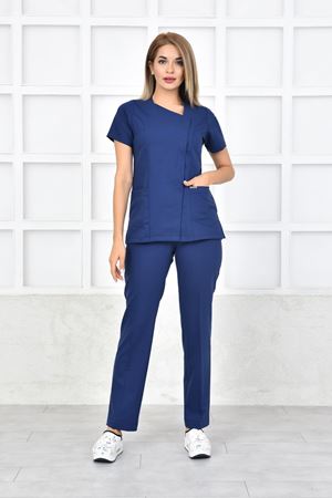 White Model Likralı Viskon Kadın  Takım İndigo