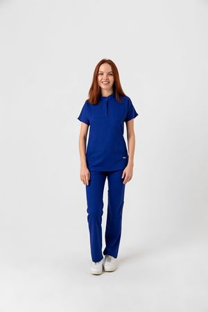 New Line Model Likralı Viskon Kadın  Takım Saks Mavi