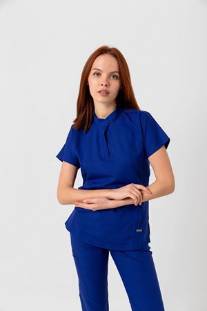 New Line Model Likralı Viskon Kadın  Takım Saks Mavi