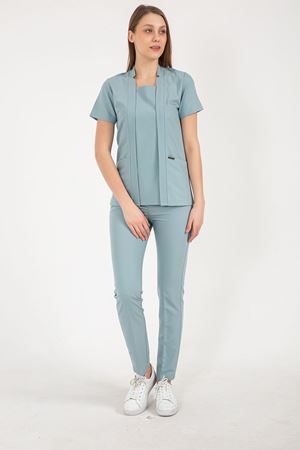 Square Collor Model Likralı Viskon Kadın  Takım Açık Küf